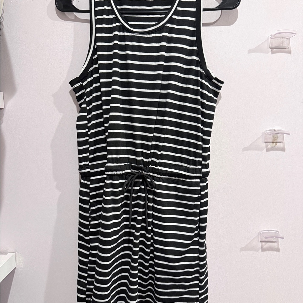 HYFVE Black and White Striped Dress